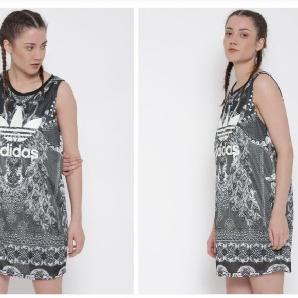 ADIDAS ORIGINALS Pavao Printed Tank Dress - Black - Size XS - Picture 13 of 13
